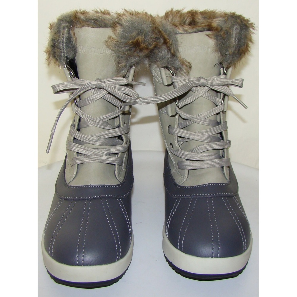 NEW! NORTHSIDE WOMENS GRAY INSULATED WATERPROOF WINTER BOOTS   SIZE 10M   DB2